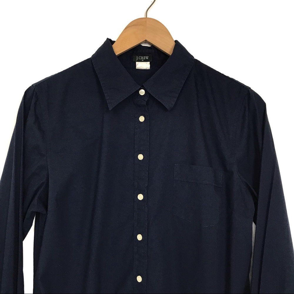 J.Crew Factory Navy Button Down Shirt Sz L - Picture 3 of 8
